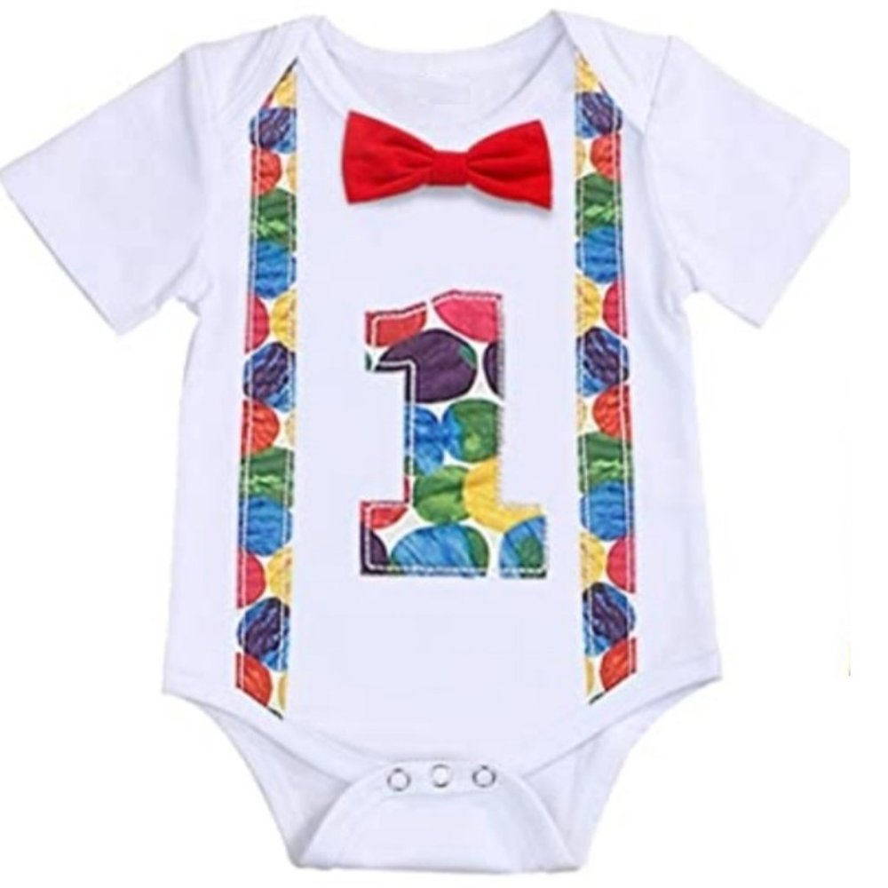 Hungry Caterpillar Outfit Circus First Birthday Clown Bodysuit Smash Cake Romper